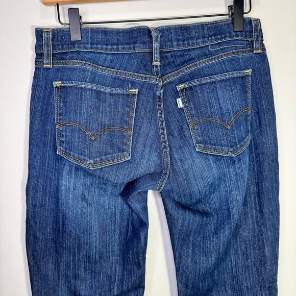 Levi's 633 Y2K Green Tab Eco Line Low Rise Bootcut Dark Wash Size 28 - Picture 6 of 13